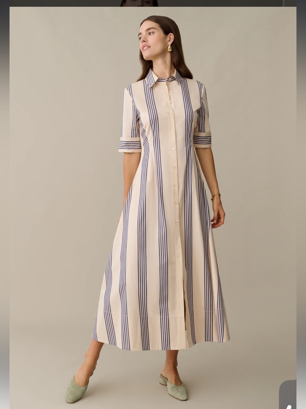 NWT o.p.t Tallis Cotton Button Up Tailored Few Moda Dress 8